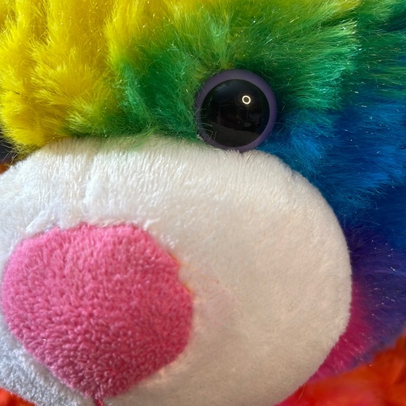 BAB Tropicolor 17" Teddy Plush Bear Sparkly Neon Tie Dye Stuffed Animal Toy - Picture 3 of 14